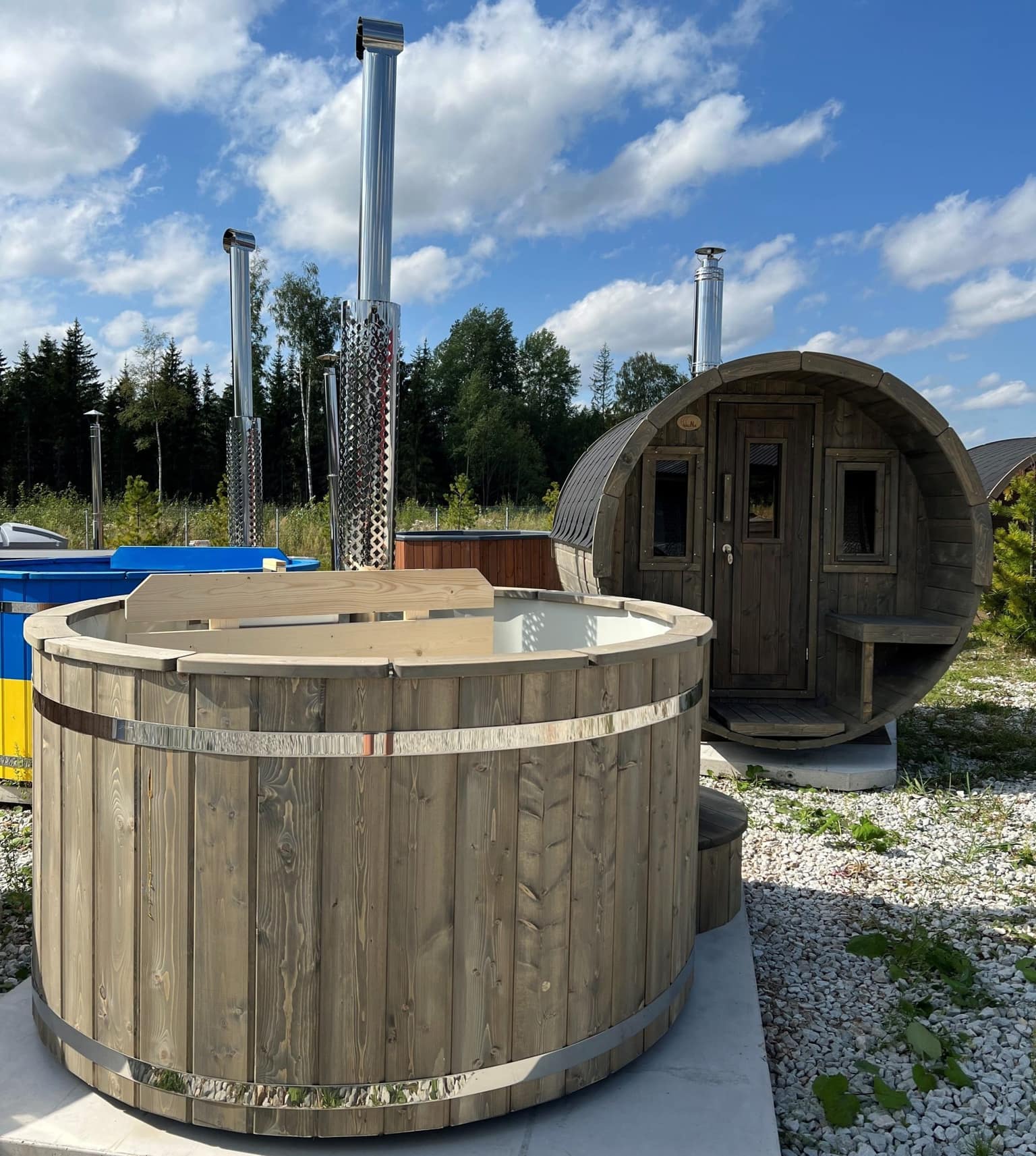 Sølund Huse Vildmarksbad Ø 180 med indvendig ovn